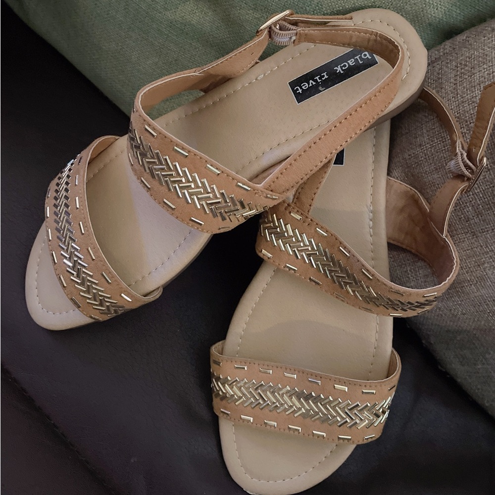 Tan and Gold sandals